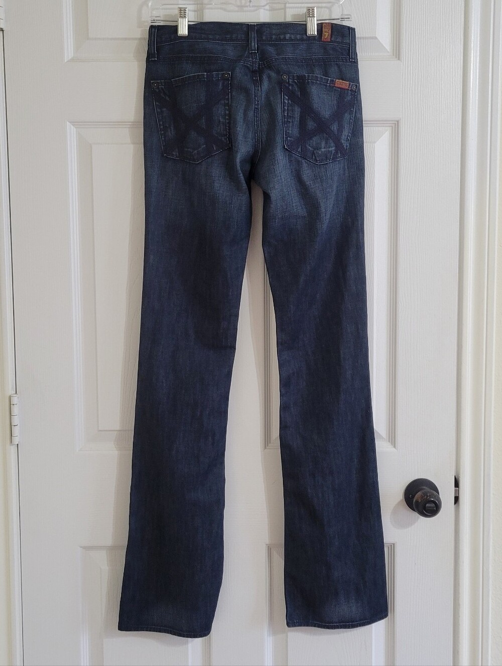 7 For All Mankind Mia Dark Indigo Low Rise Bootcut Jeans Vintage 2000s